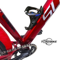Portabidón Hunter negro para bicicleta TONYBIKESGDL, fabricado en plástico resistente con detalles deportivos azules