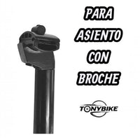 Poste de asiento TONYBIKESGDL de acero negro con sistema de sujeción tipo broche para bicicleta