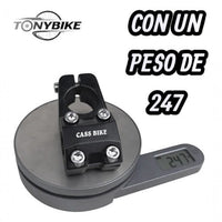 Potencia de manillar TONYBIKESGDL de acero negro mate para bicicleta, pesando 247 gramos para mayor control.