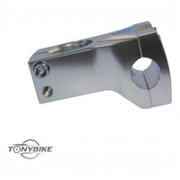 Potencia de bicicleta TONYBIKESGDL de aluminio mecanizado en color plata pulida con sistema de cuatro tornillos