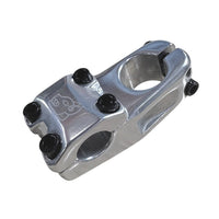Potencia para bicicleta TONYBIKESGDL de aluminio pulido color plata con tornillería negra y diseño ergonómico