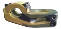 Potencia de bicicleta de montaña TONYBIKESGDL con acabado de camuflaje militar y tornillos de alta resistencia.