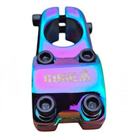 Potencia para bicicleta de montaña TONYBIKESGDL Gorilla con acabado iridiscente oil slick y tornillería negra