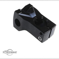 Potencia de bicicleta TONYBIKESGDL de aluminio mecanizado en color negro mate con diseño robusto y grabado distintivo.