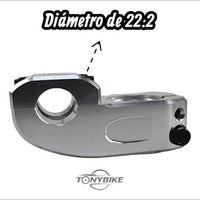 Potencia de bicicleta BMX TONYBIKESGDL de aluminio plateado pulido con diámetro de 22.2 mm para mayor resistencia