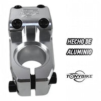 Potencia de bicicleta BMX TONYBIKESGDL de aluminio pulido color plata con tornillos de alta resistencia