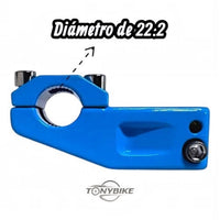 Potencia de bicicleta BMX AeroBMX azul de TONYBIKESGDL en aluminio con diámetro de 22.2 mm para manubrio estándar