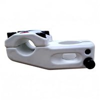 Potencia para BMX Gorila de TONYBIKESGDL en color blanco mate con tornillería negra de alta resistencia
