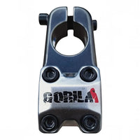 Potencia para bicicleta BMX TONYBIKESGDL Gorila profesional de metal oscuro y plateado con cuatro tornillos