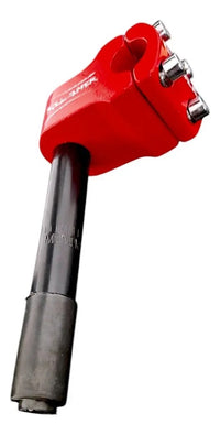 Potencia de bicicleta tipo quill TONYBIKESGDL Gorila Roll Jumper roja brillante con tija negra y cuatro tornillos