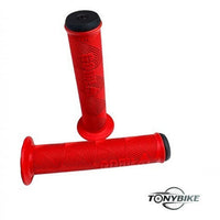 Puños para bicicleta TONYBIKESGDL Gorilla rojos con textura ergonómica antideslizante y tapones de extremo incluidos.