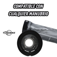 Puños de bicicleta TONYBIKESGDL Hunter en gris y negro con sistema lock-on y textura técnica para mayor agarre