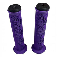 Puños para bicicleta TONYBIKESGDL Gorilla de color morado con textura ergonómica y tapones de extremo con tornillo.