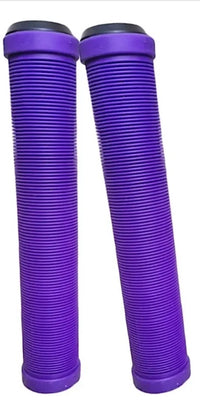Puños Gorila morados para bicicleta BMX TONYBIKESGDL con diseño estriado antideslizante y tapones negros