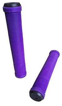 Puños Gorila morados para bicicleta BMX de TONYBIKESGDL con diseño estriado antideslizante y tapones negros reforzados.