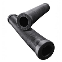 Puños de caucho negro TONYBIKESGDL con textura estriada para manubrio de bicicleta, diseño ergonómico y resistente.
