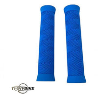 Puños de goma azules TONYBIKESGDL para manubrio de bicicleta con diseño ergonómico de relieve en zigzag antideslizante