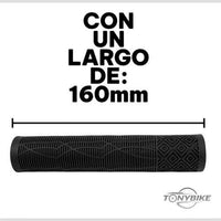 Puños de goma negros TONYBIKESGDL de 160 mm con textura antideslizante para manubrio de bicicleta MTB y urbana