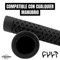 Puños de goma negros TONYBIKESGDL con patrón de suela waffle para manubrio de bicicleta, alta tracción y durabilidad.