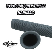 Puños para manubrio TONYBIKESGDL de color gris con textura antideslizante ergonómica para bicicleta MTB o urbana