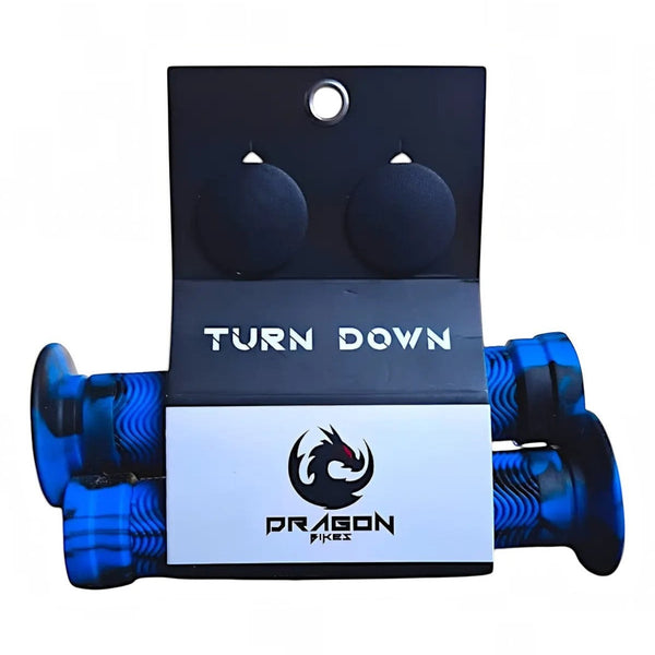 PUÑOS BMX TURNDOWN  CON TAPONES DRAGON BIKES AZ/N