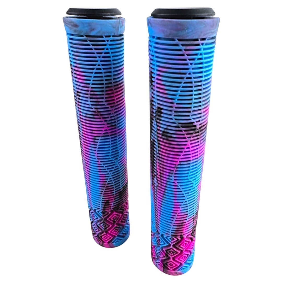 Puños Bike Element Para Bicicleta Goma Con Tapon Azul/ROSA
