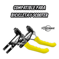 Set de manijas de freno y puños de silicona amarillos TONYBIKESGDL para bicicleta y scooter con diseño ergonómico