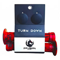 Puños de silicona TONYBIKESGDL Dragon Bikes en rojo y negro con patrón de ondas para bicicleta de montaña