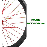 Rayos TONYBIKESGDL de color rojo para bicicleta rodado 26 con niples incluidos para mayor resistencia y estilo