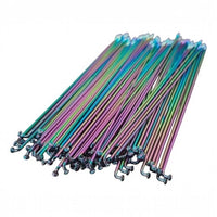 Set de 72 rayos y niples TONYBIKESGDL de 188 mm con acabado tornasol iridiscente para bicicleta rodado 20
