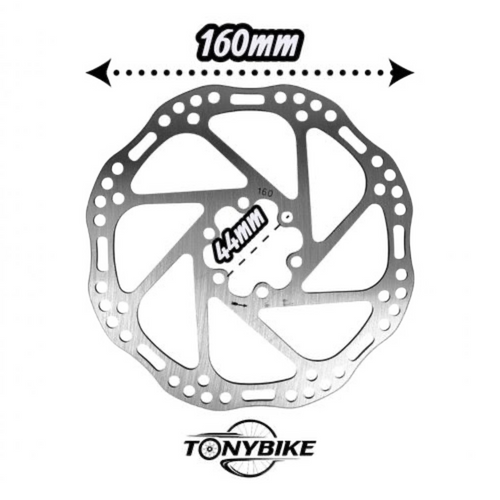 Rotor de freno de disco de 160 mm TONYBIKESGDL de acero inoxidable para bicicleta con diseño ventilado