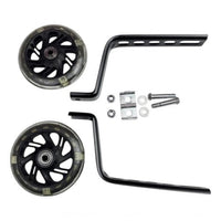 Ruedas de entrenamiento TONYBIKESGDL con luces LED, soportes de acero negro y kit de montaje para bicicleta infantil