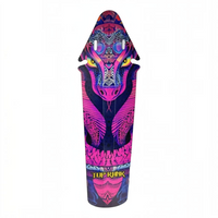 Salpicadera ajustable TONYBIKESGDL de polipropileno con diseño gráfico vibrante de serpiente en tonos rosa y morado.