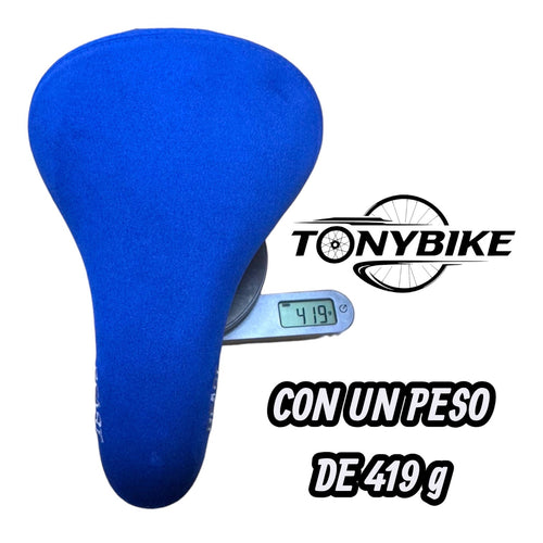 Sillín TONYBIKESGDL azul eléctrico de ante para bicicleta BMX con diseño ergonómico y peso de 419 gramos