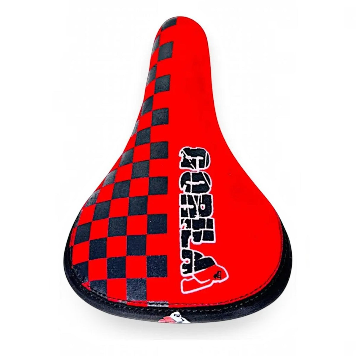 ASIENTO GORILA BMX GAMUZA MODELO CRAZY ROJO NEGRO