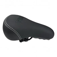 Sillín ergonómico TONYBIKESGDL negro con textura antideslizante y costuras blancas reforzadas para bicicleta
