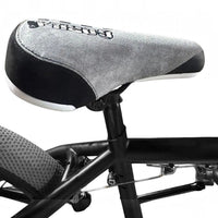 Sillín de BMX TONYBIKESGDL Gorilla con patrón de cuadros gris y negro en material tipo ante para mayor agarre