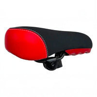Sillín deportivo TONYBIKESGDL negro y rojo con diseño ergonómico, superficie antideslizante y costuras reforzadas.