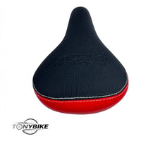 Sillín deportivo TONYBIKESGDL negro y rojo con textura antideslizante y costuras blancas para bicicleta de montaña