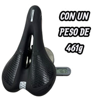 Sillín ergonómico negro TONYBIKESGDL para bicicleta de montaña con canal central y superficie antideslizante de 461g
