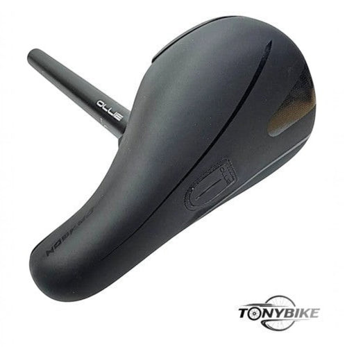 Sillín y tija Pivotal TONYBIKESGDL para BMX en color negro mate con diseño ergonómico y detalles texturizados