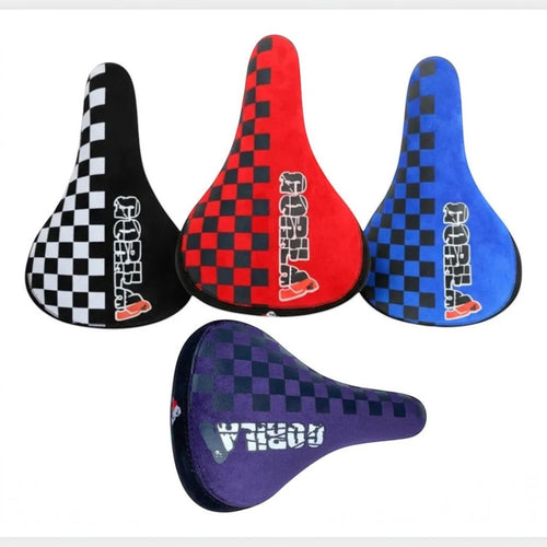 Sillines TONYBIKESGDL Gorilla para bicicleta BMX con estampado de cuadros y acabado tipo ante en varios colores