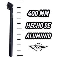 Tija de sillín TONYBIKESGDL de 400 mm fabricada en aluminio negro mate para bicicleta de montaña con ajuste preciso