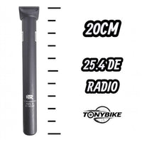Tija de sillín pivotal TONYBIKESGDL gris oscuro de 20 cm para bicicleta BMX con diámetro de 25.4 mm