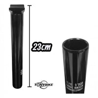 Tija de sillín pivotal Zido negra de 23 cm para bicicleta TONYBIKESGDL con indicador de inserción mínima