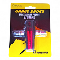 Zapatas para frenos V-Brake TONYBIKESGDL de goma roja y metal, empaquetadas para bicicleta de montaña o urbana